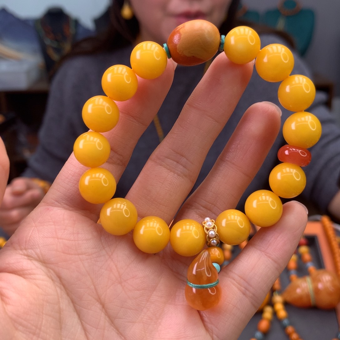 未镶嵌蜜蜡手串天然