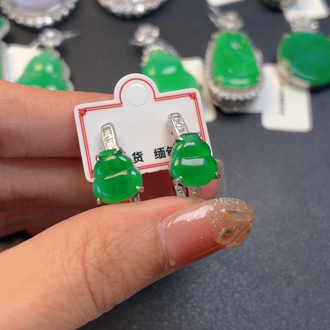 翡翠银S925镶嵌颈饰