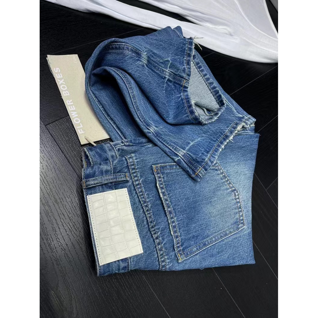 918牛仔裤女夏款高腰显瘦蓝色九分直筒裤