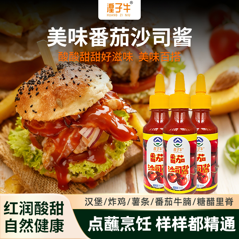 家用商用番茄沙司酸甜口味用于薯条意面披萨汉堡的调味酱