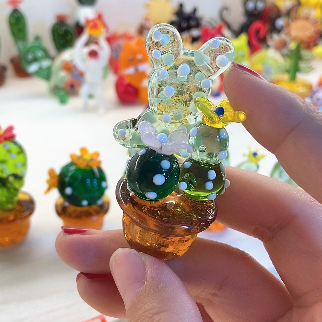 琉璃手工艺品仙人掌
