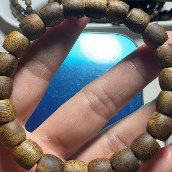 迷***茫沉香沉香碎屑鼓珠09