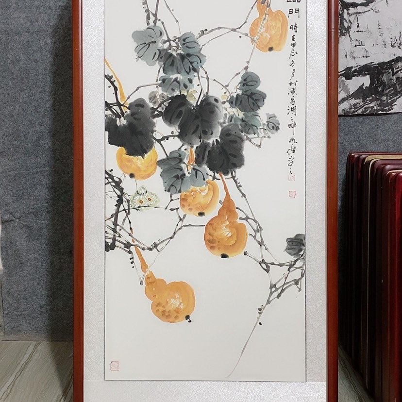 【闪购商品】国画书画作品带框125×65厘米