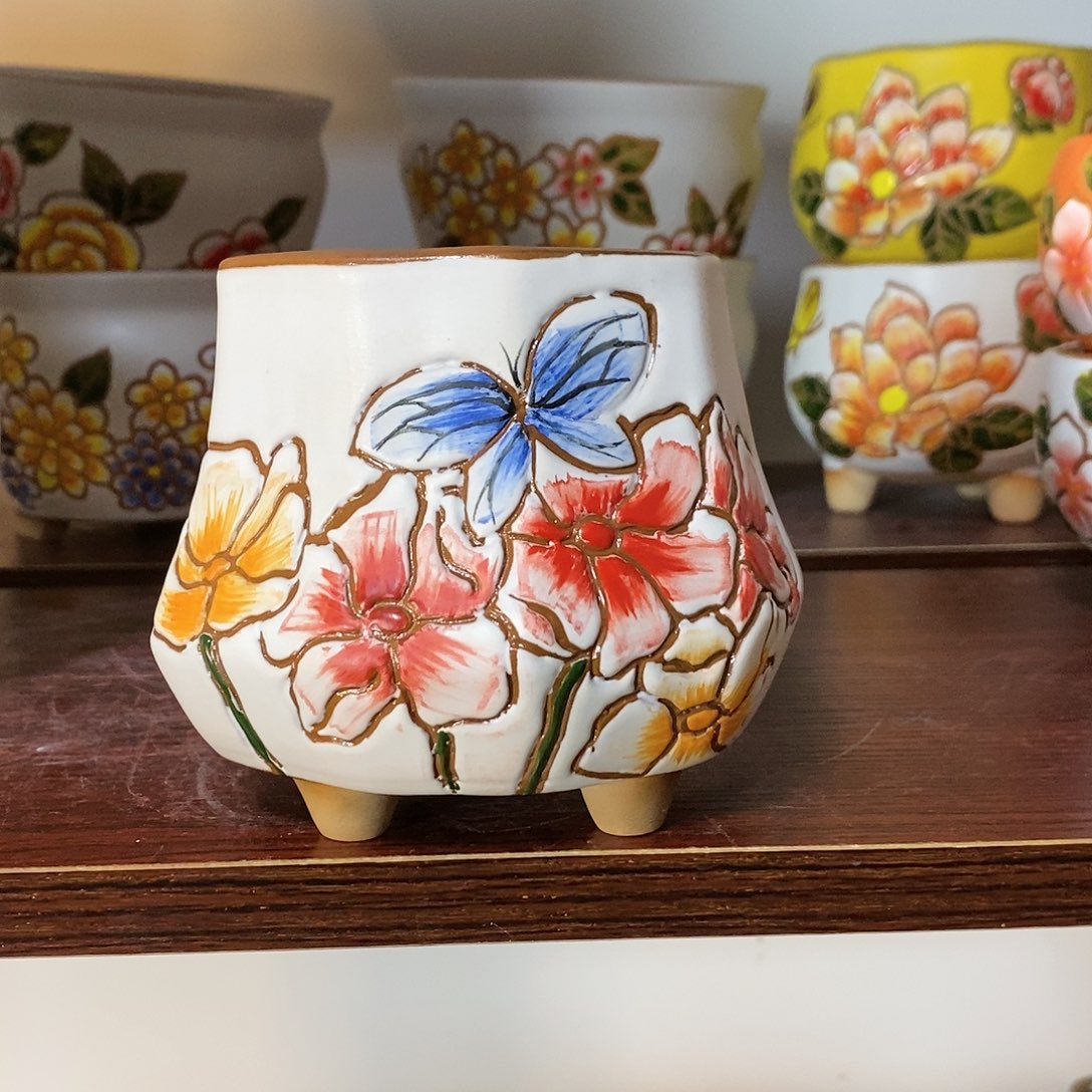 红陶韩式多肉植物花盆