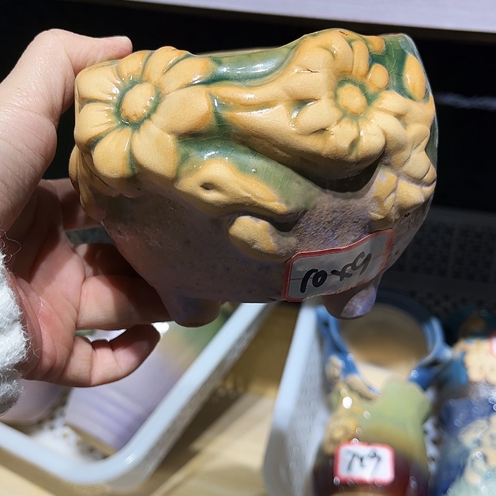 瓷片花盆艺术品多肉