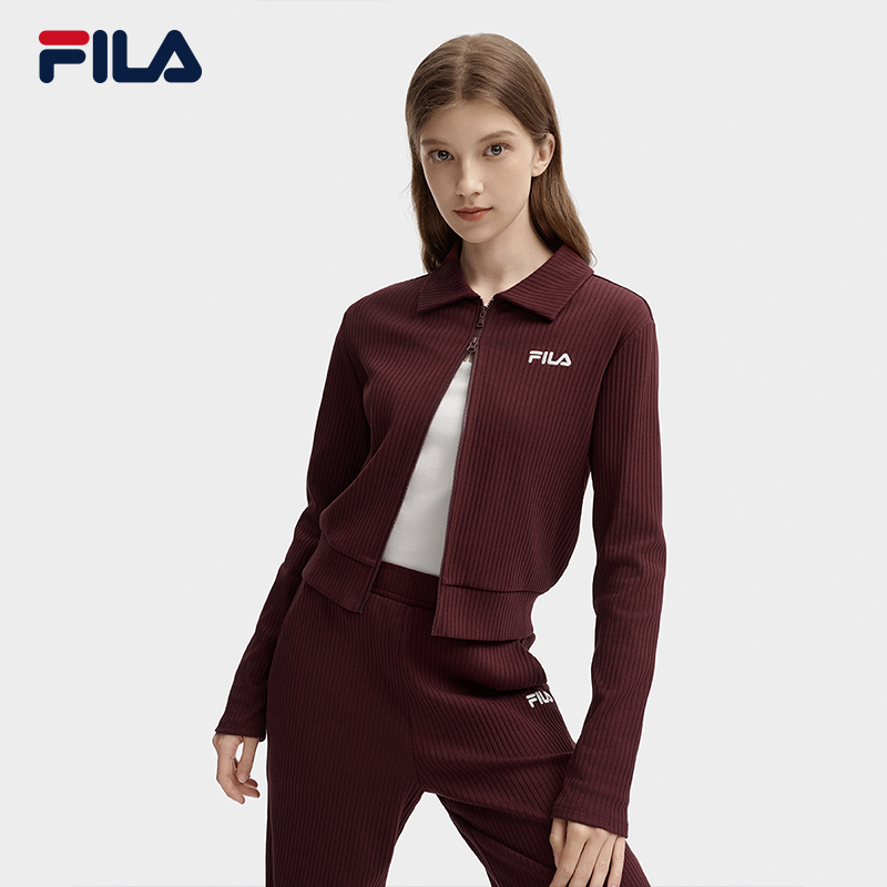 FILA/斐乐女装春季时尚休闲优雅复古精致欧若风外套F51W539599A