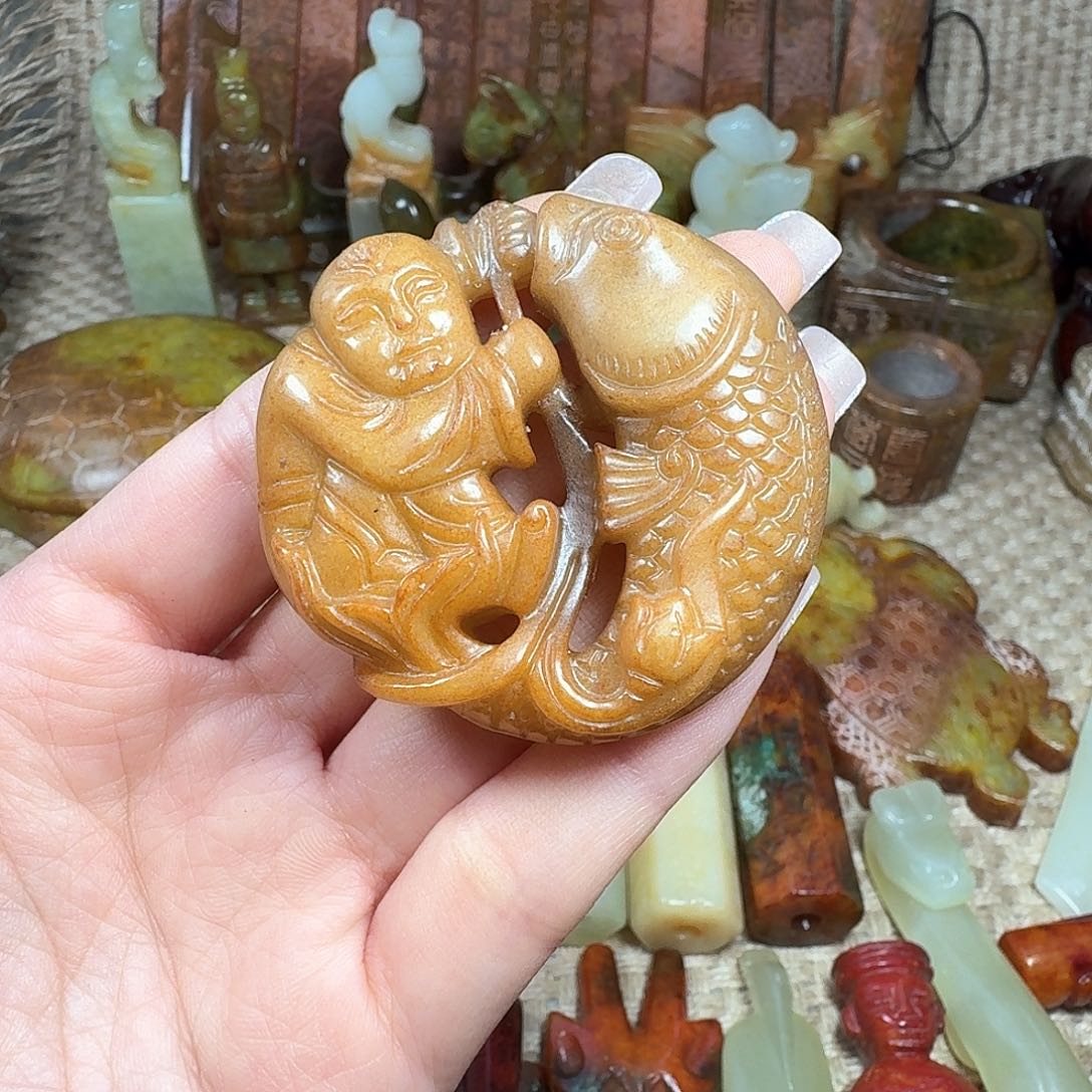 白玉菩提吊坠挂件