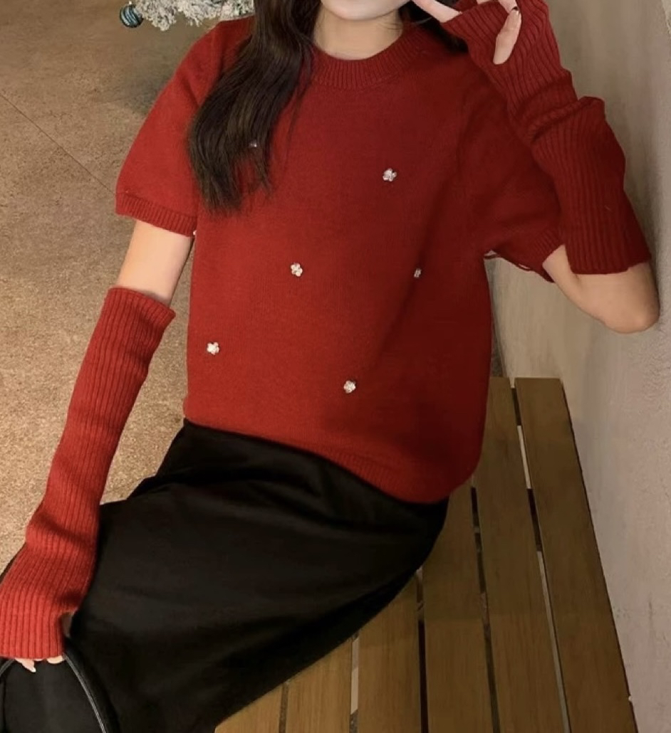 89991新宠儿新品套袖毛衣