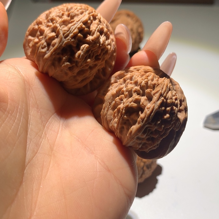 把件文玩核桃白狮子