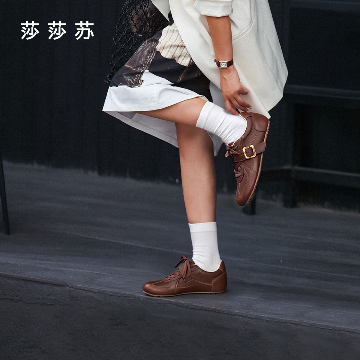 【弥敦道】莎莎苏2025年秋季新款休闲英伦风运动鞋德训鞋ZA65526-30