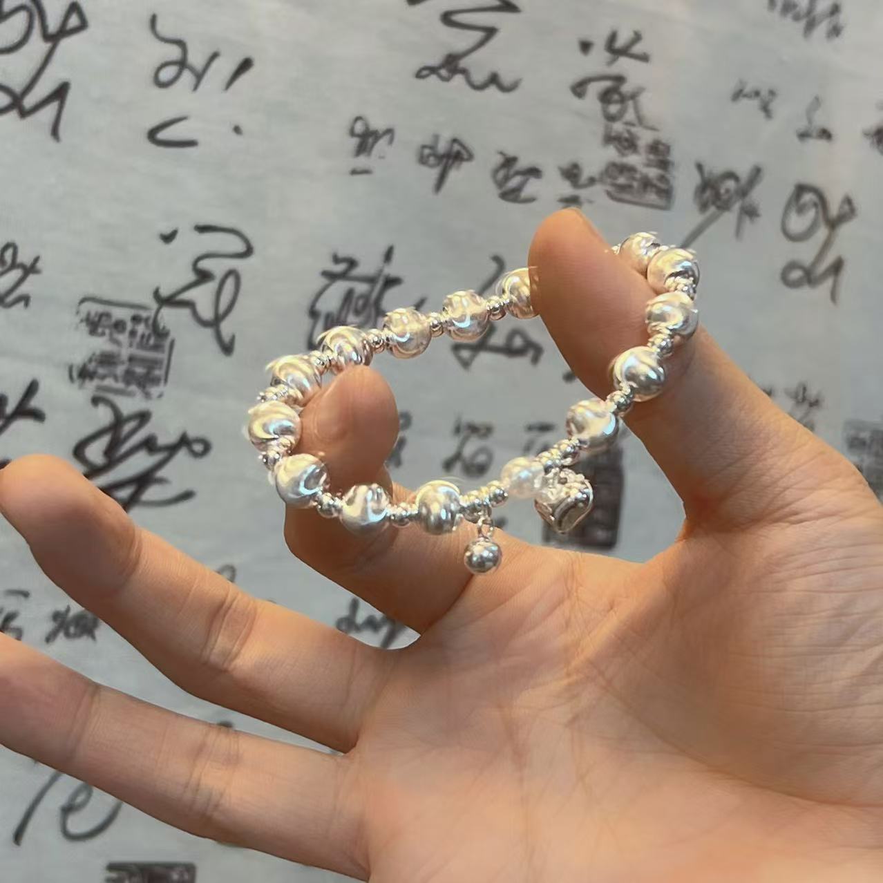 足银手链 足银【爱心猫眼】手链