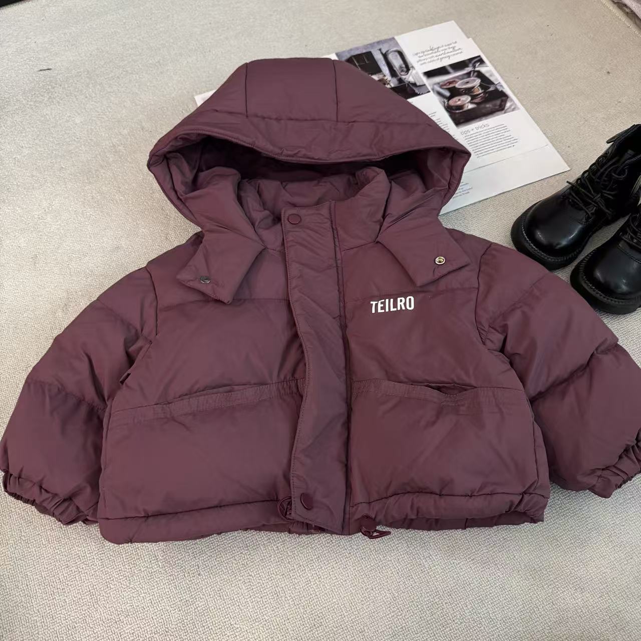 2025年冬季男童外套百搭韩版时尚30288酱紫色