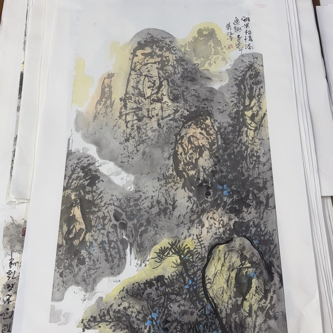 国画贾述轩三尺艺