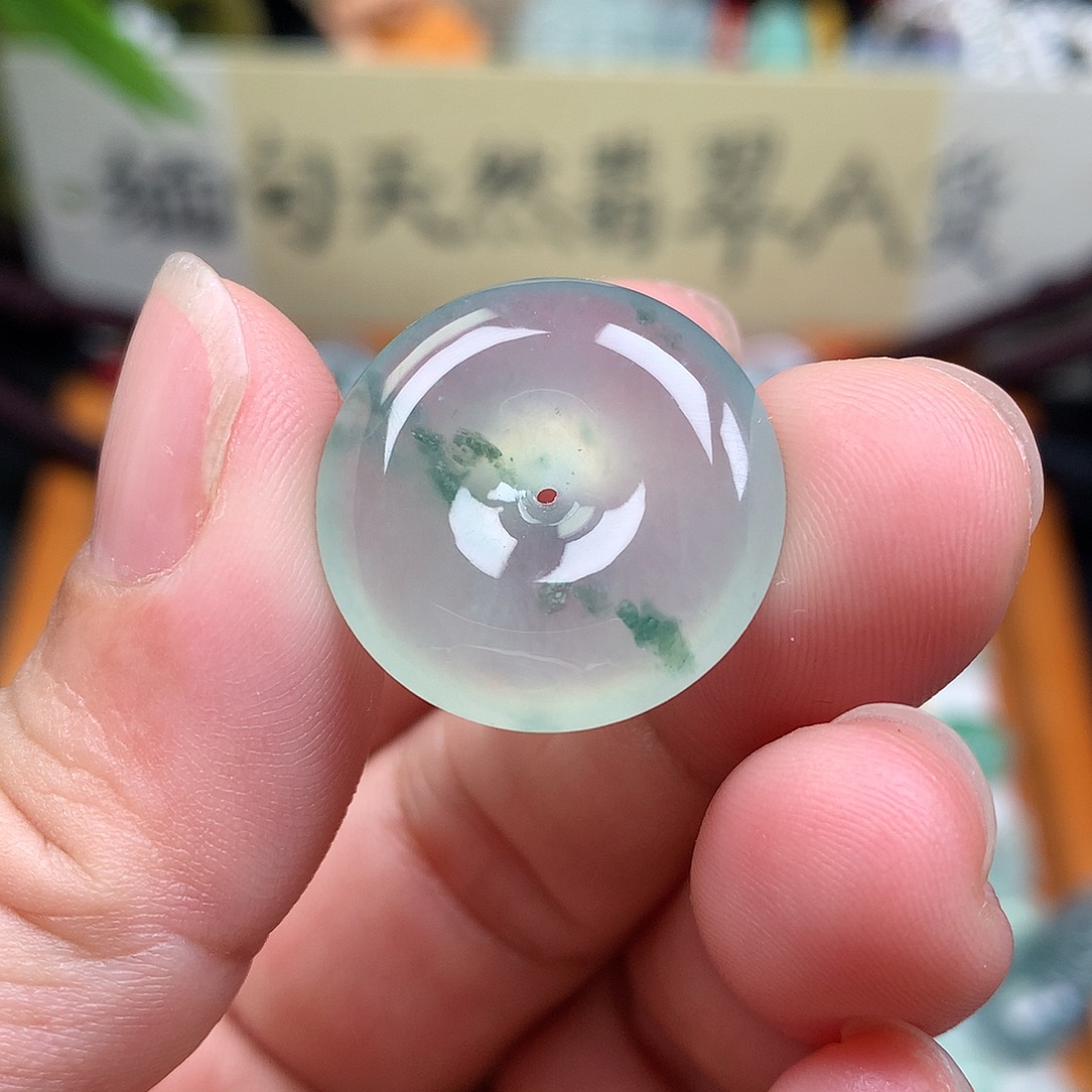 翡翠散珠缅甸天然A货翡翠冰种平安扣
