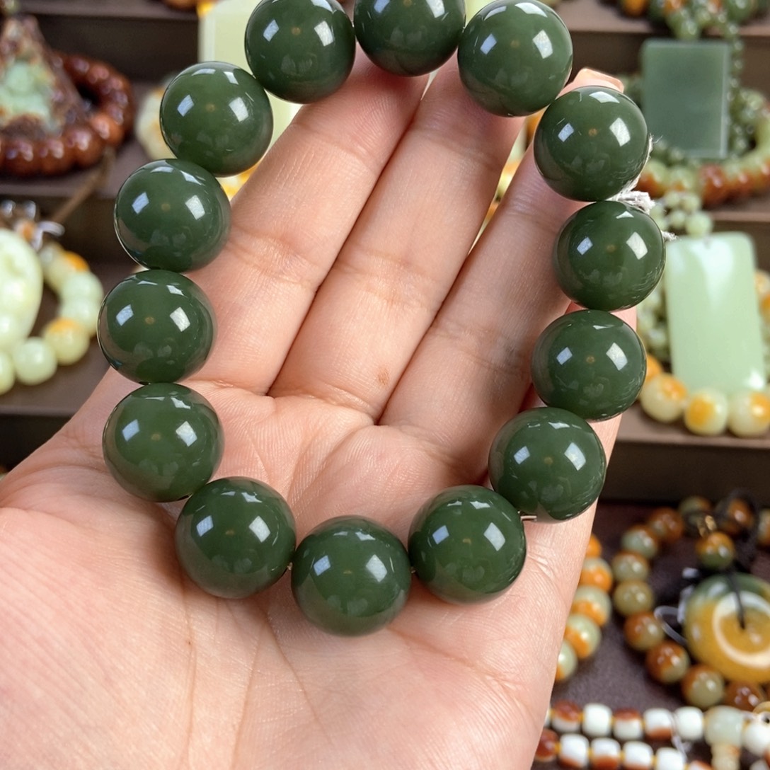 未镶嵌手串透闪石质玉