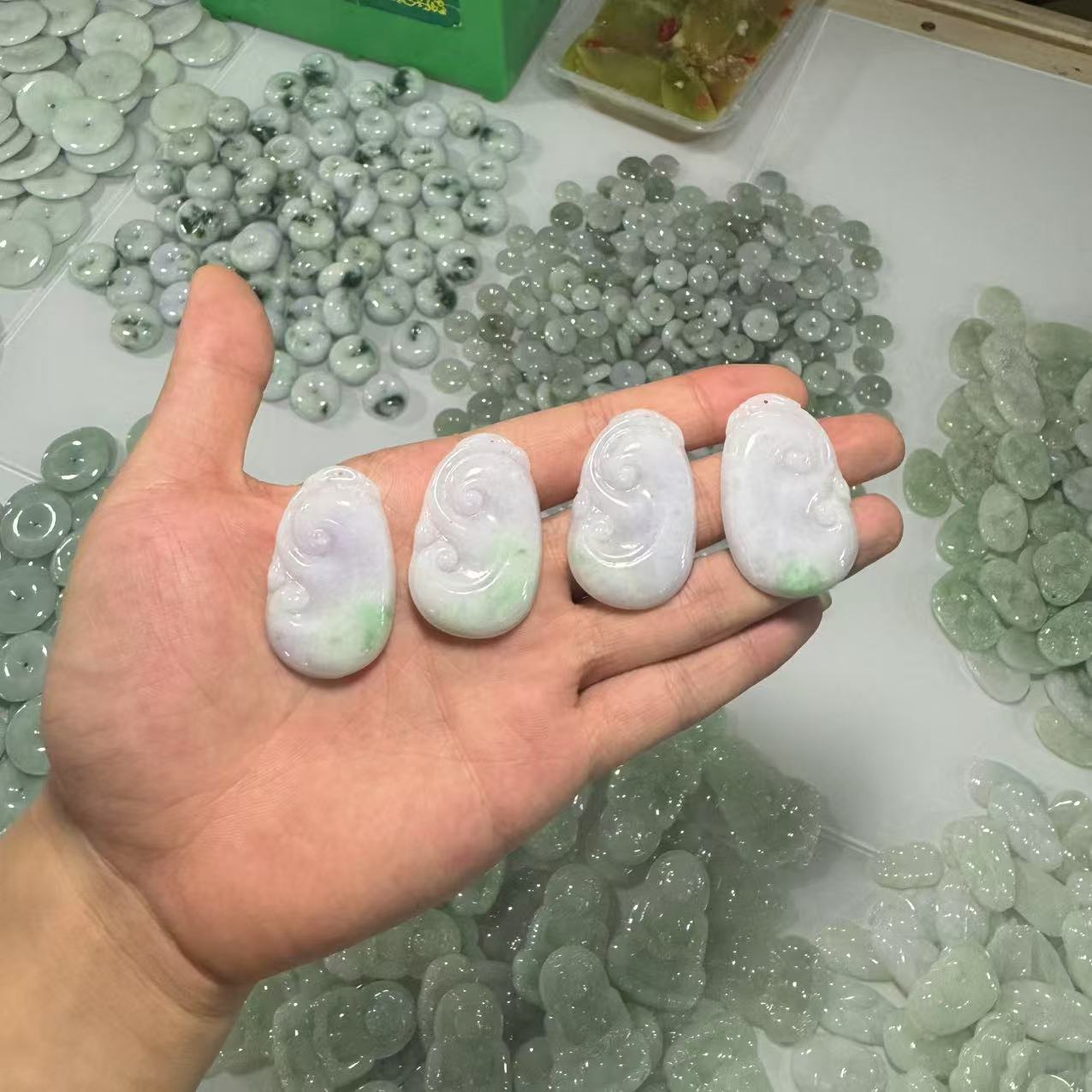 天然A货翡翠如意吊坠-d412-多样性发一