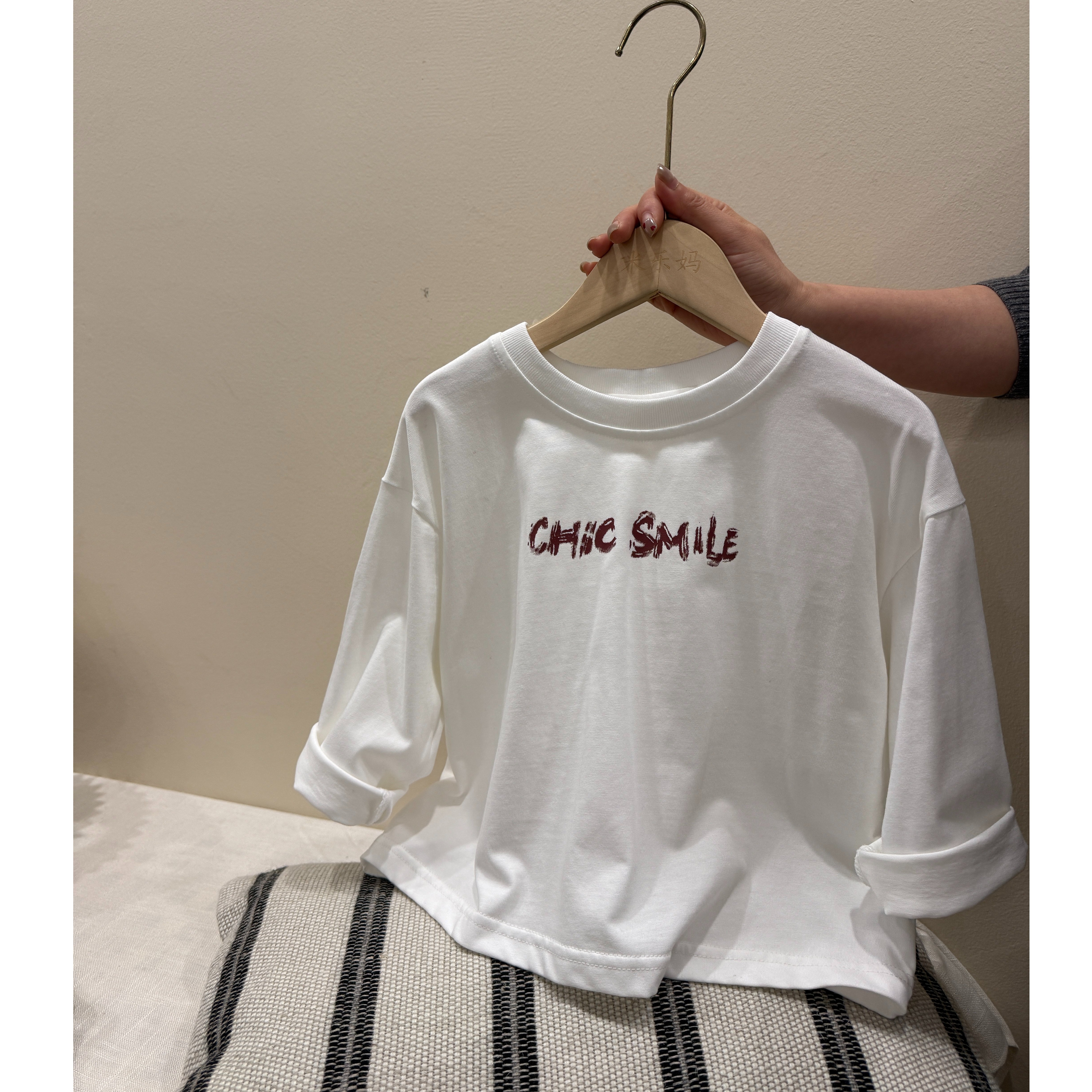 FY005男女童韩版中性款秋季字母长袖T恤