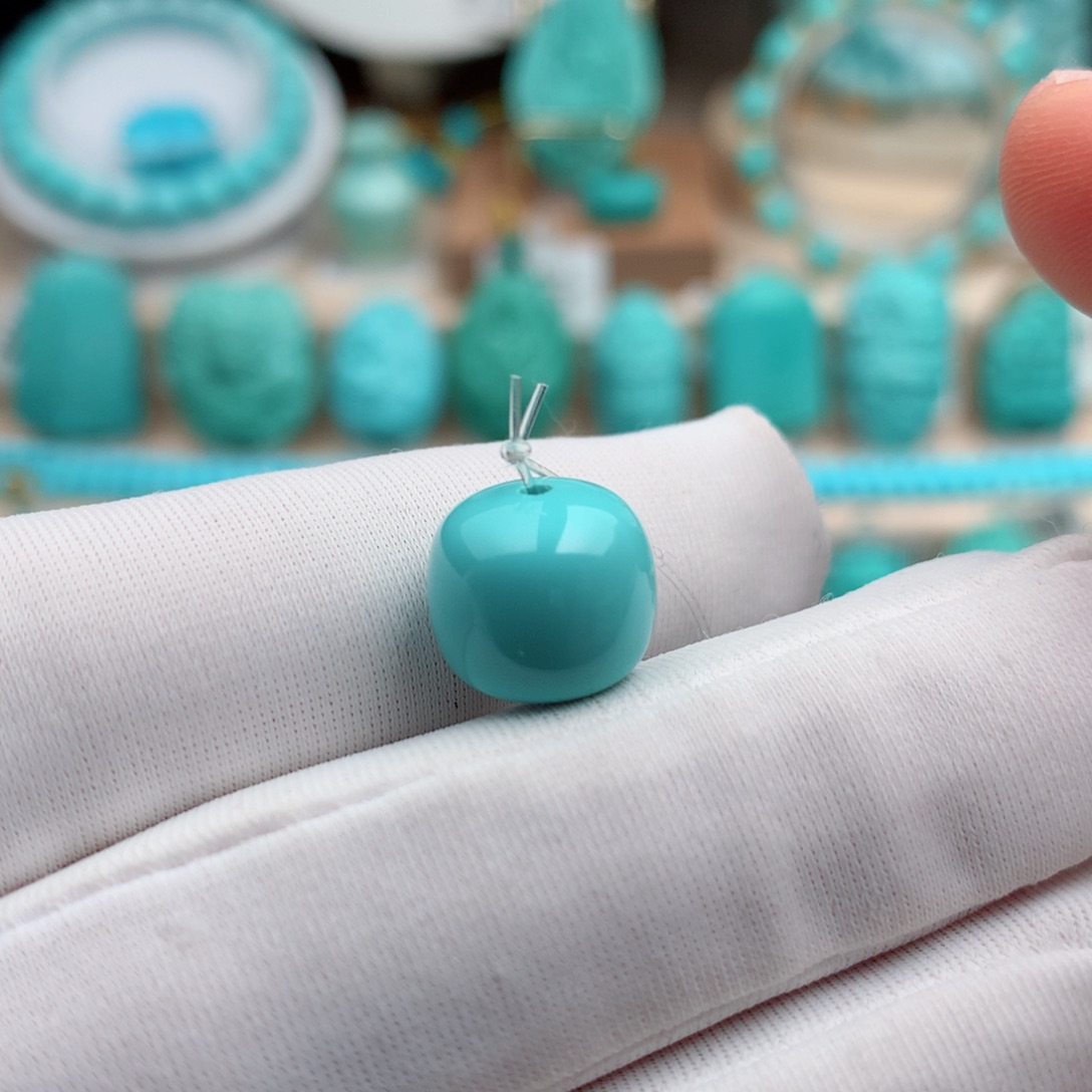 未镶嵌绿松石珠宝奇石11.5mm