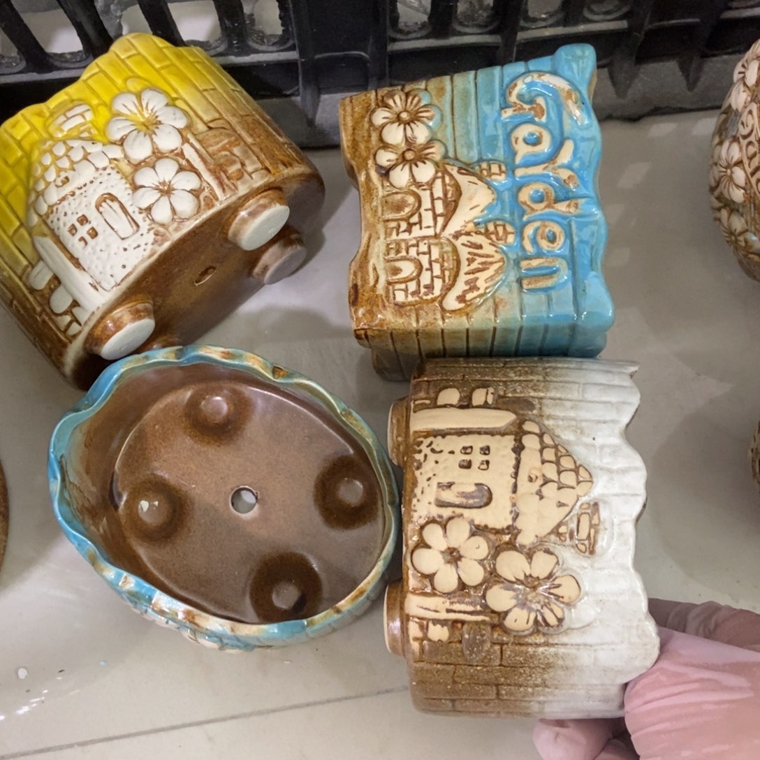 红陶高温陶瓷花盆