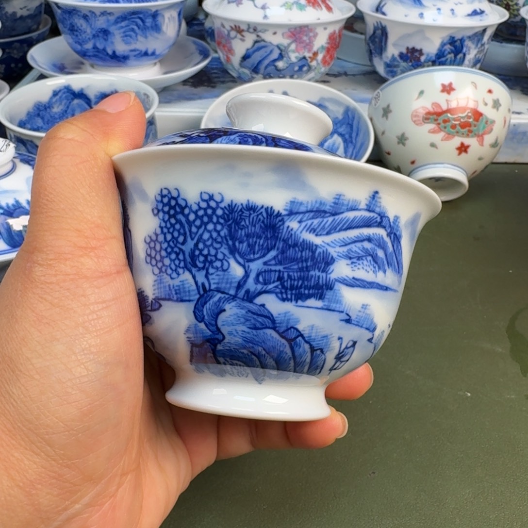 陶景德镇纯手绘茶具圆圆215