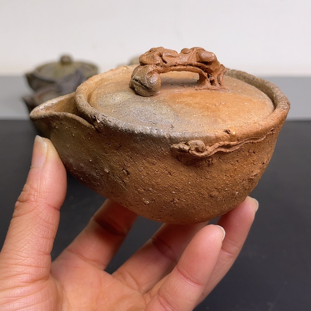 备前烧作品（黄哉耳朵小崩点不**逸