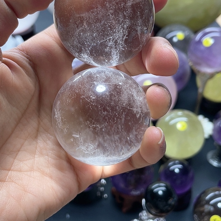 水晶水晶球白卡4.56未镶嵌