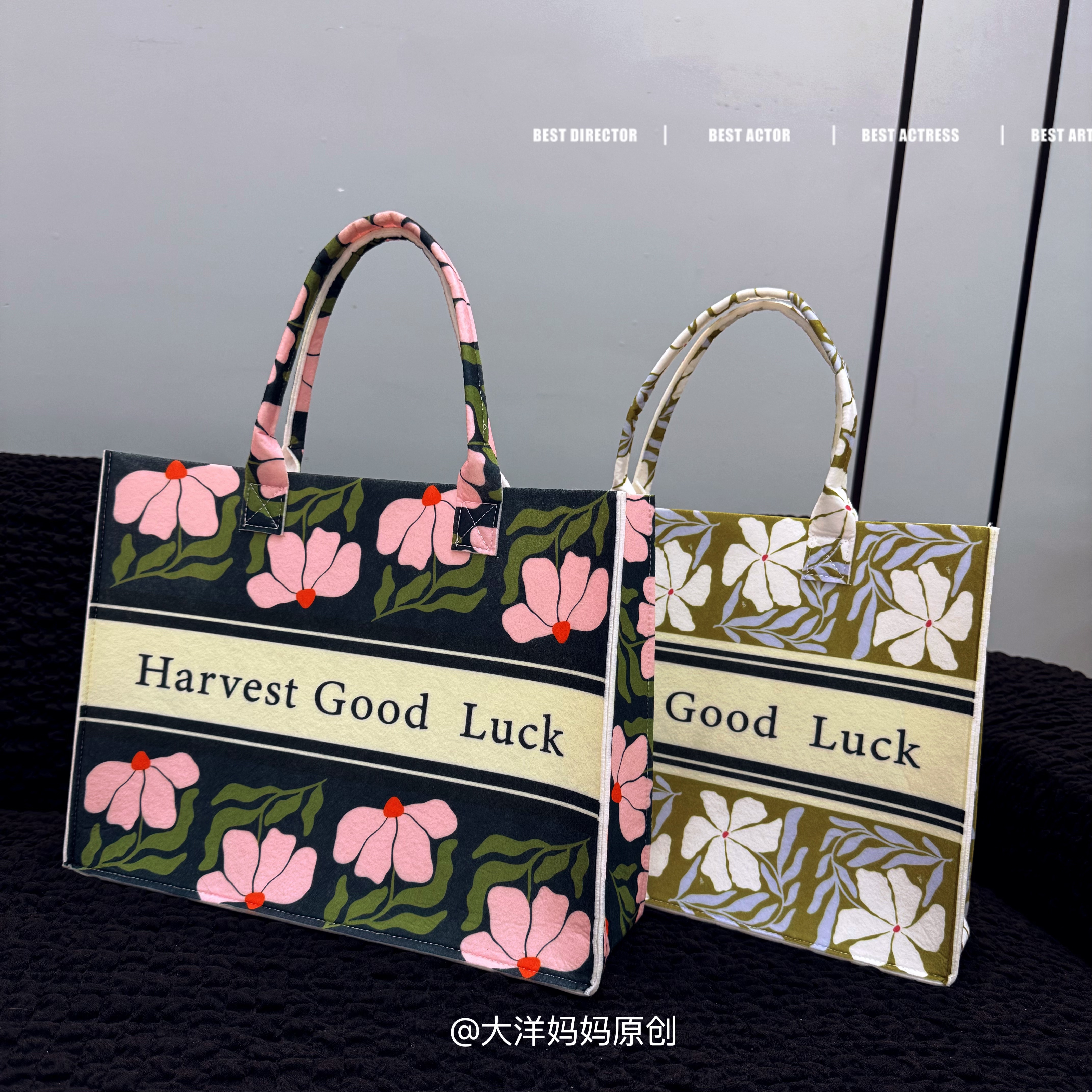 繁花原创时尚款手提毛毡包女包大容量毛毡单肩包高颜值百搭