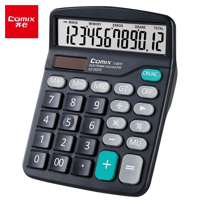 COMIX/齐心计算器C-837C计算机12位计算器 商务 办公文具