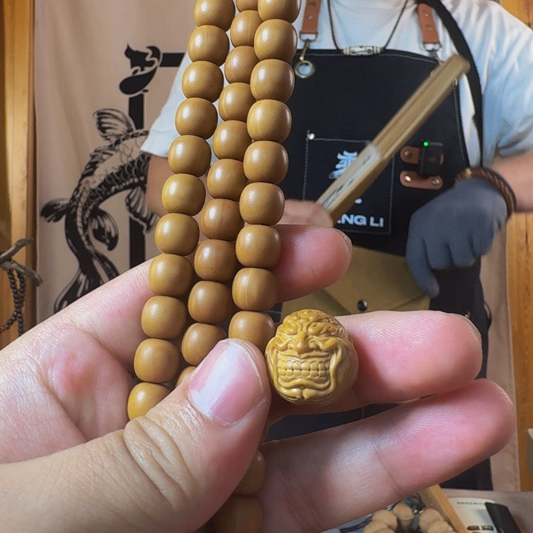 猴头核桃把件素串