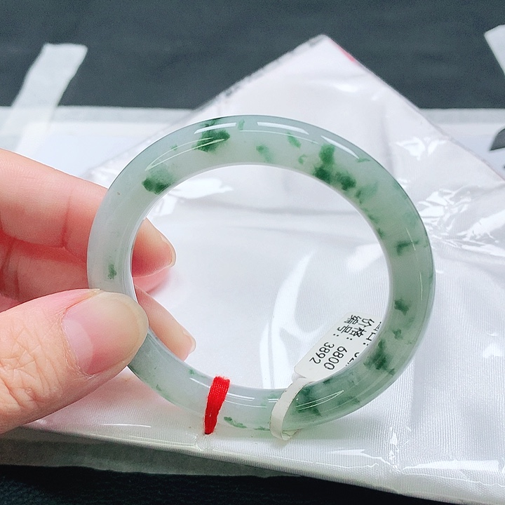 翡翠未镶嵌手镯圆条52