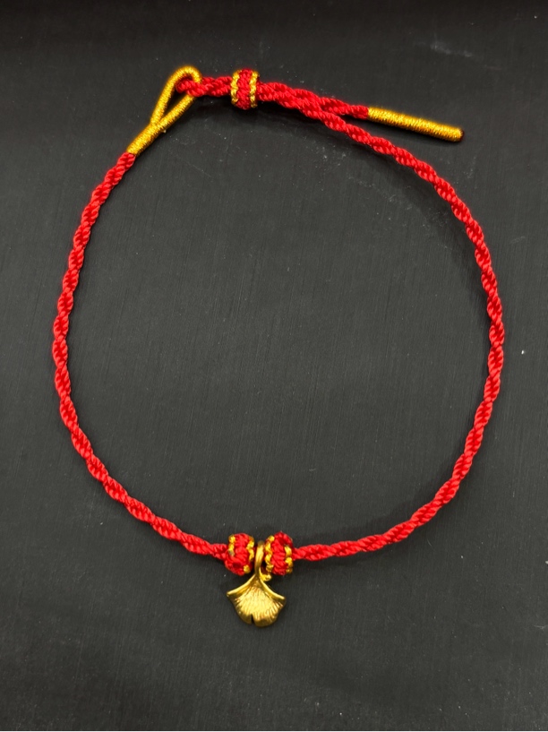 足金999 银杏叶 手串 