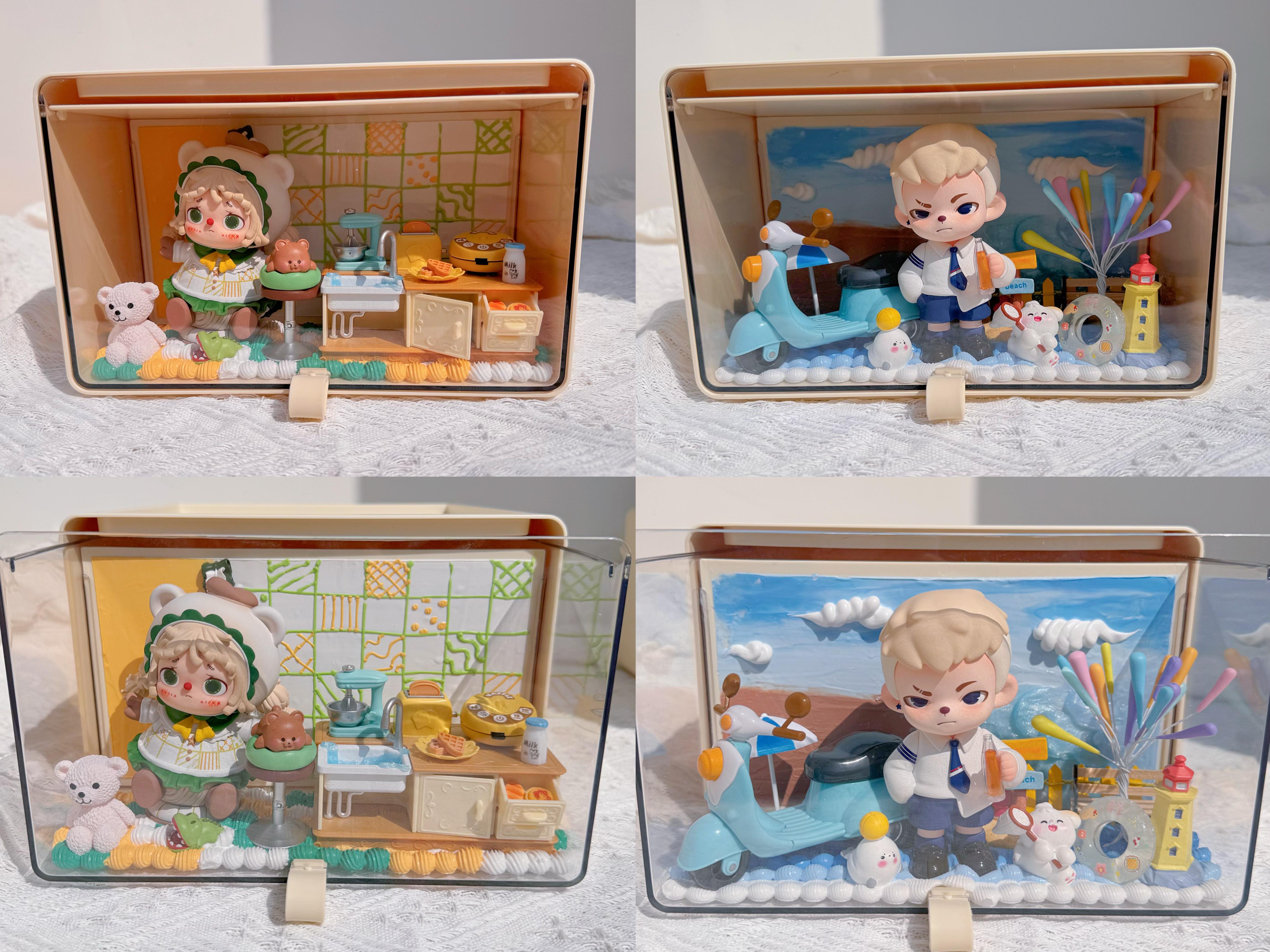 【气人小猪奶油胶原创手作】RAYAN哥哥/芙芙FURFUR小熊不会倒抽屉