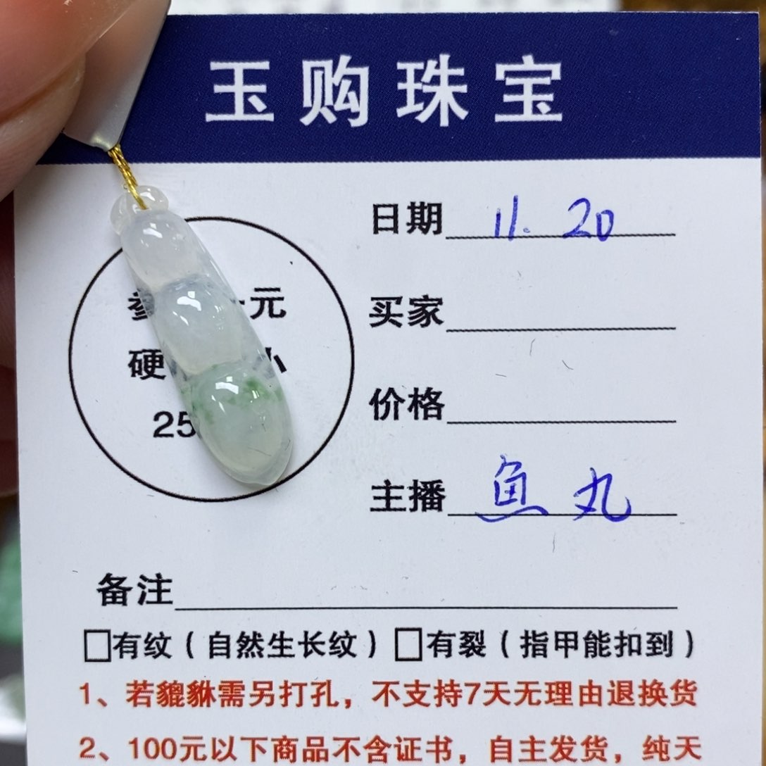 颈饰未镶嵌翡翠福豆
