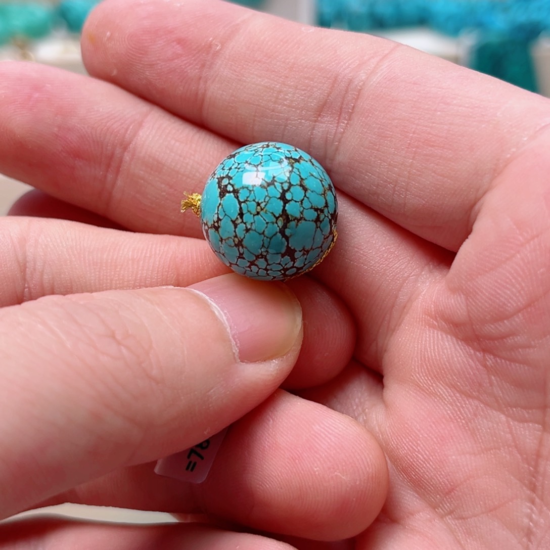 绿松石圆珠16.3未镶嵌