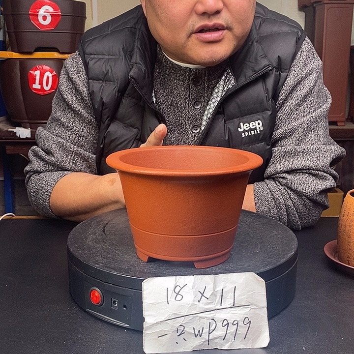 紫砂花盆货号一只WP999