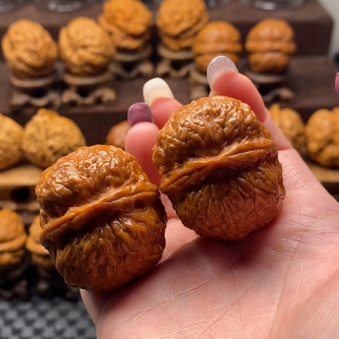 把件文玩核桃40油炸丸子