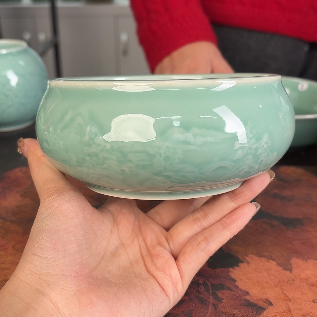 龙泉云间青瓷小米茶器