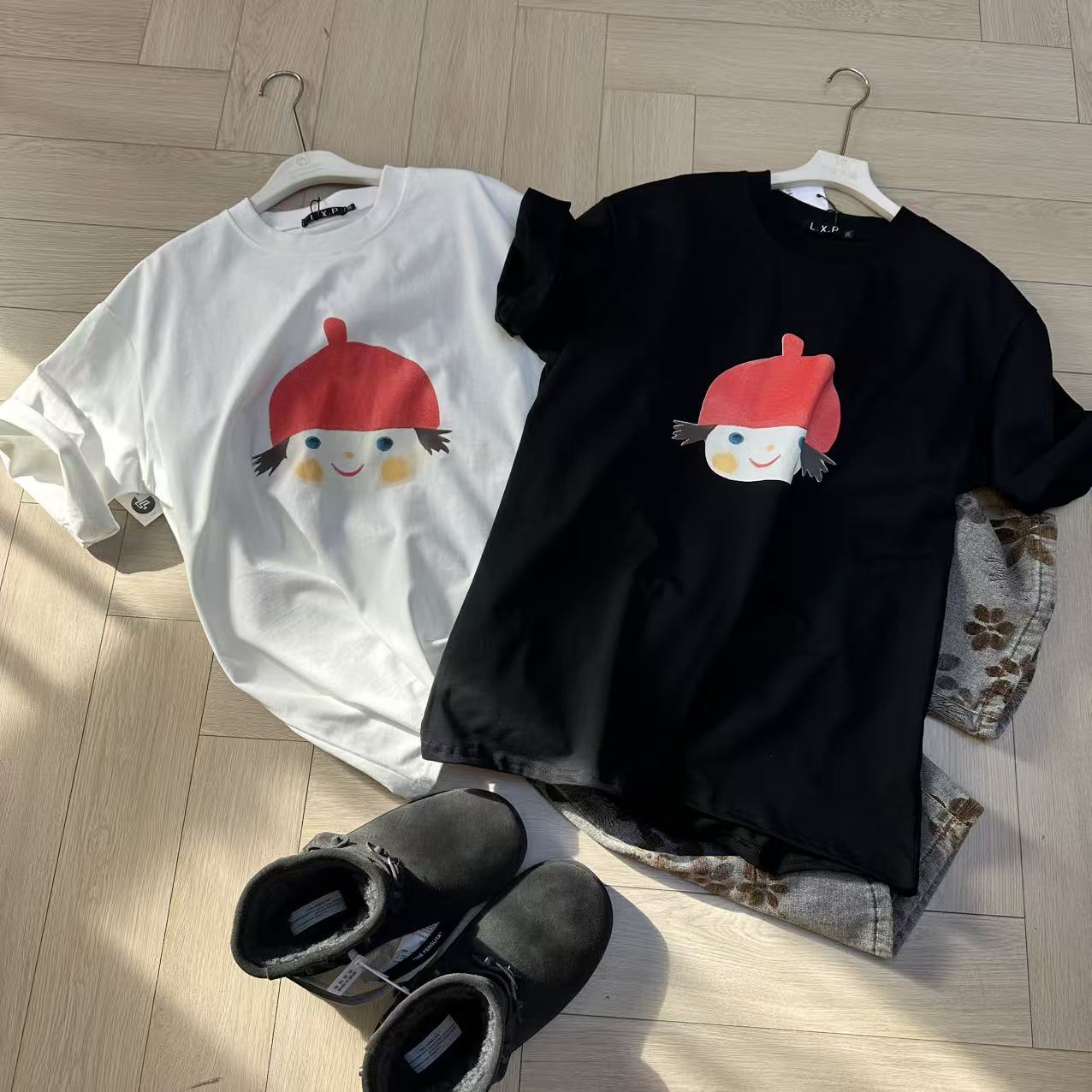 【WJ】冬款 丽 666 俩色T恤（3-6）