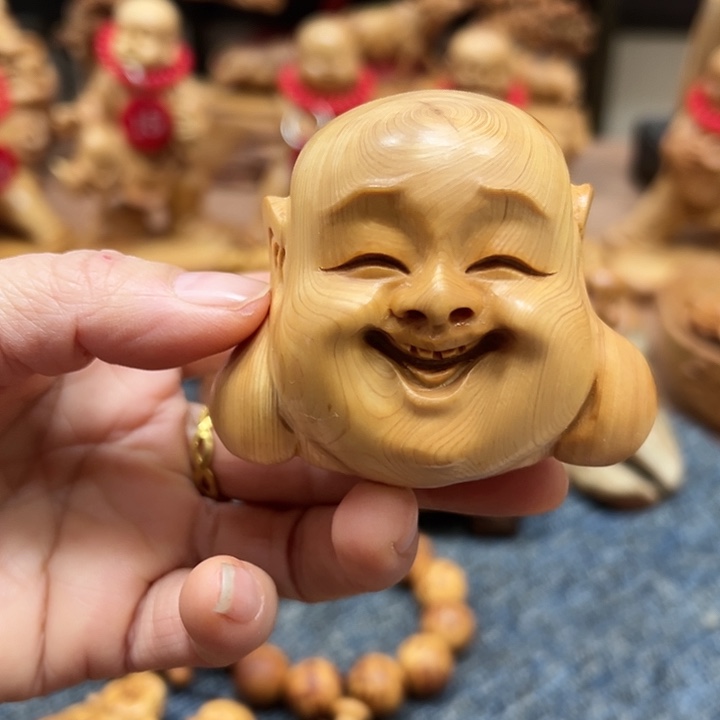 柏木太行崖柏手把摆件