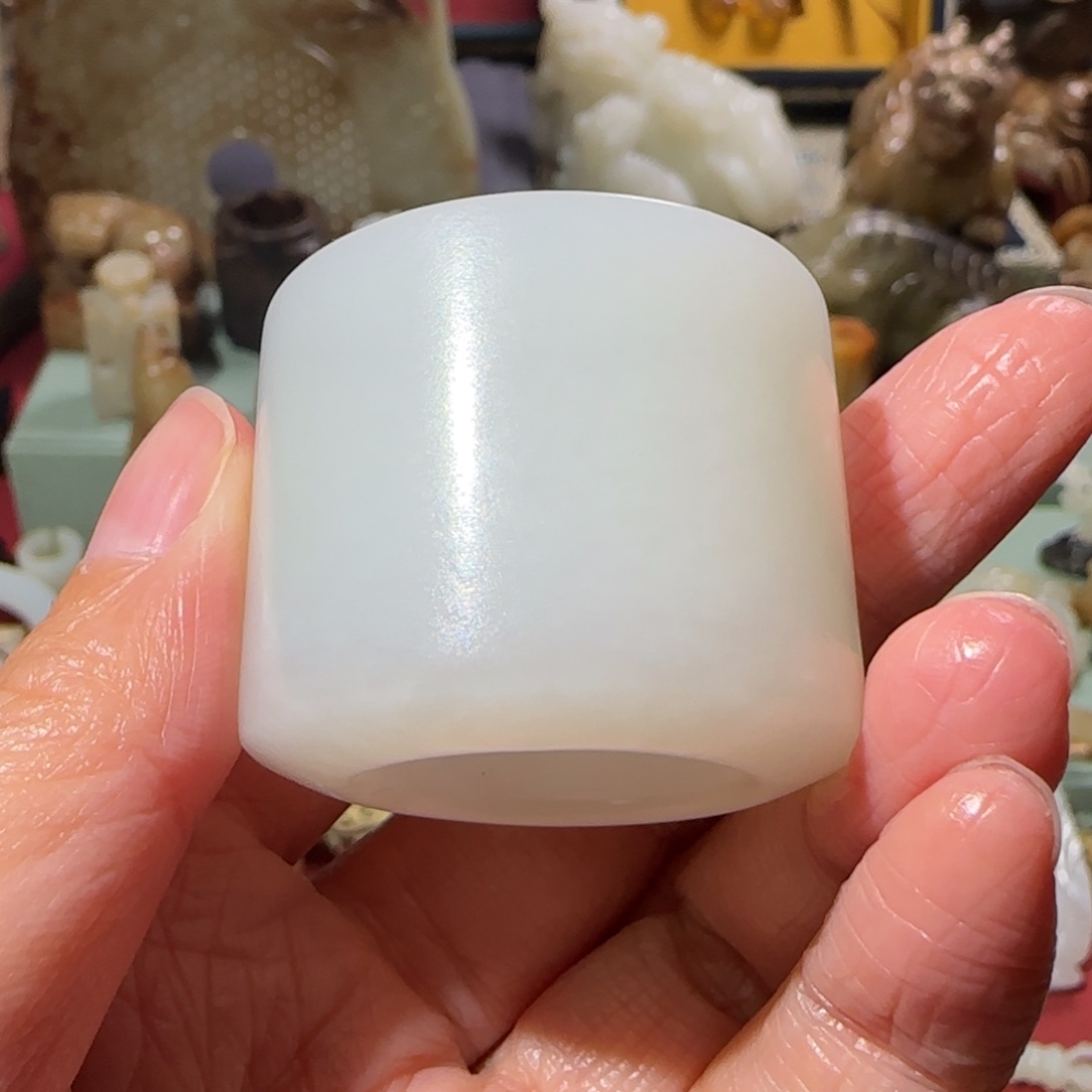 和田玉未镶嵌挂件茶**人