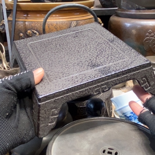 蜜安罐瓷香炉锡茶则