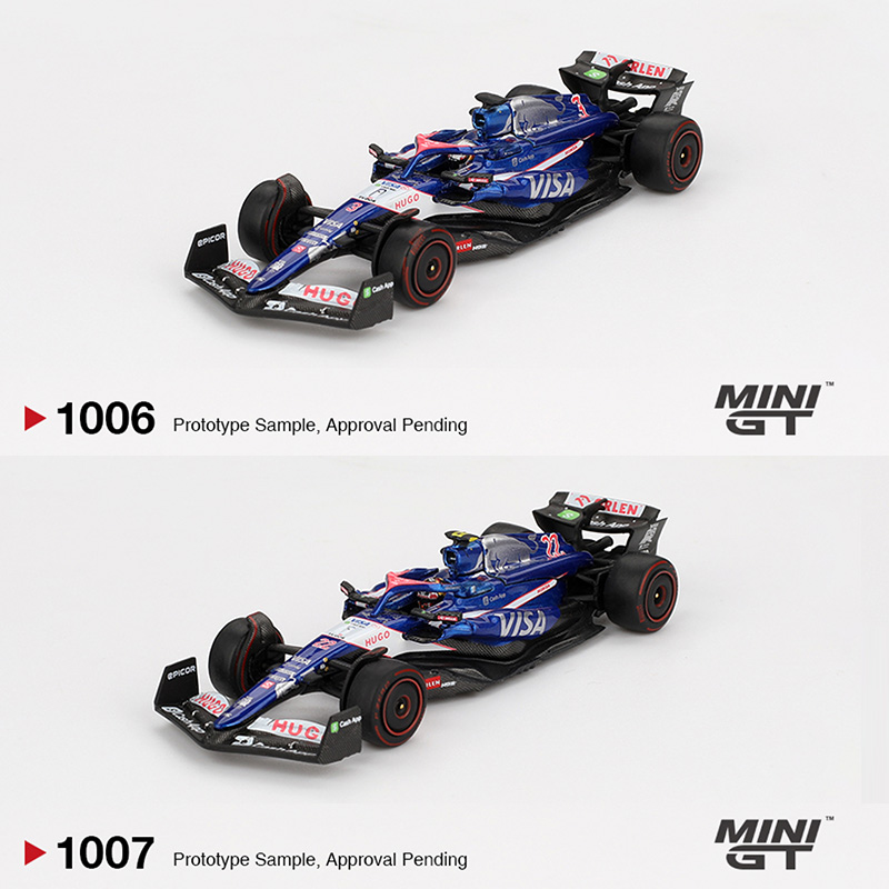 预 MINIGT 1:64 RB VCARB 丹尼尔#3 &角田裕毅#22 车模 1006&1007