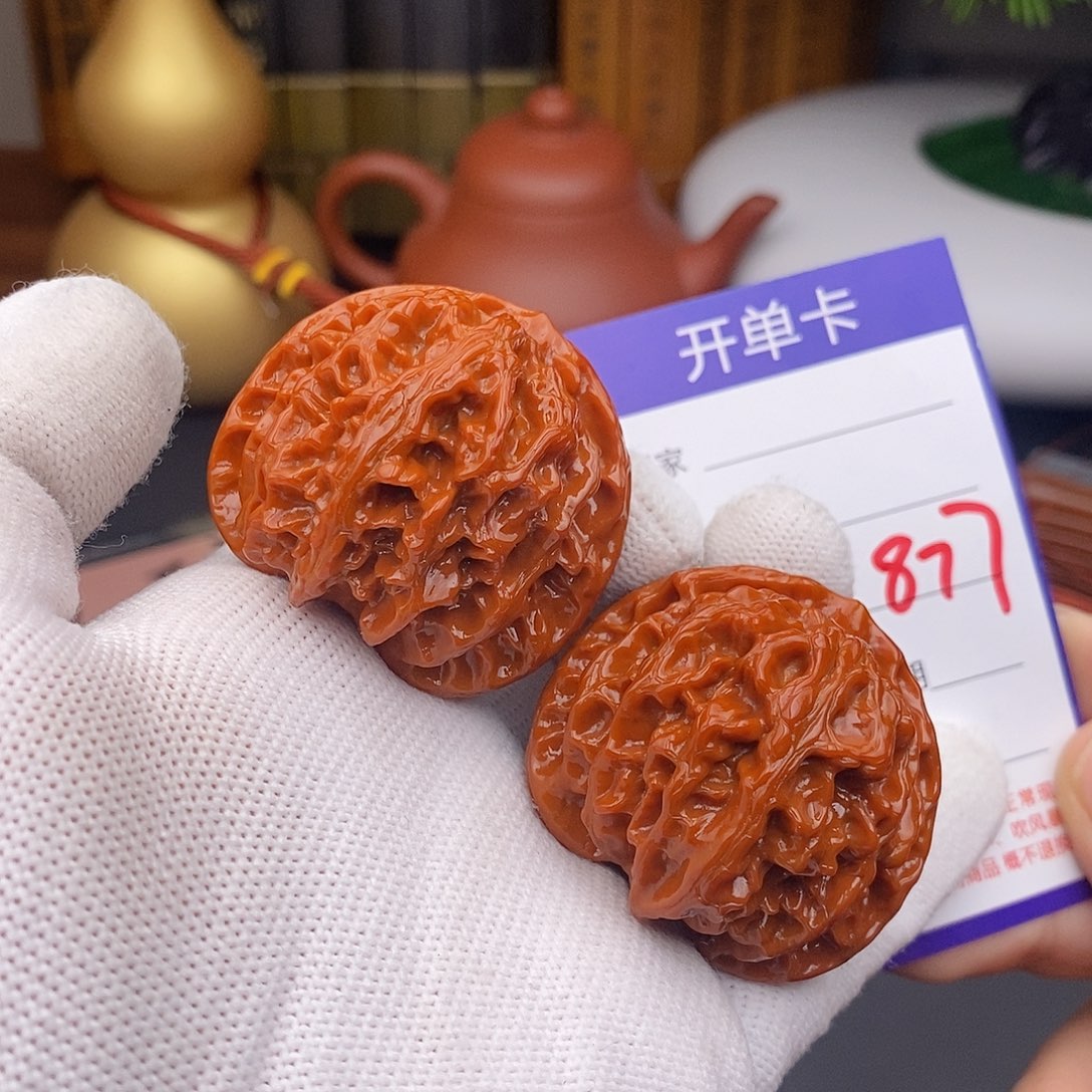 文玩核桃把件43苹果园