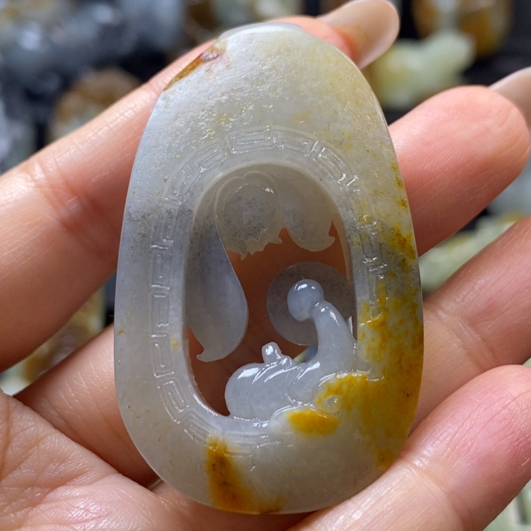 和田玉未镶嵌挂件