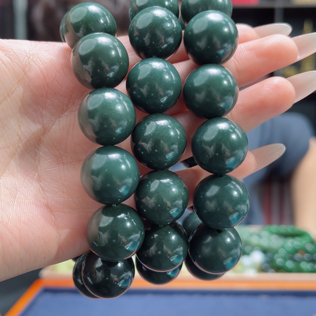 【闪购商品】和田玉手链未镶嵌手串纯天然新疆塔青多样性拍一发一18