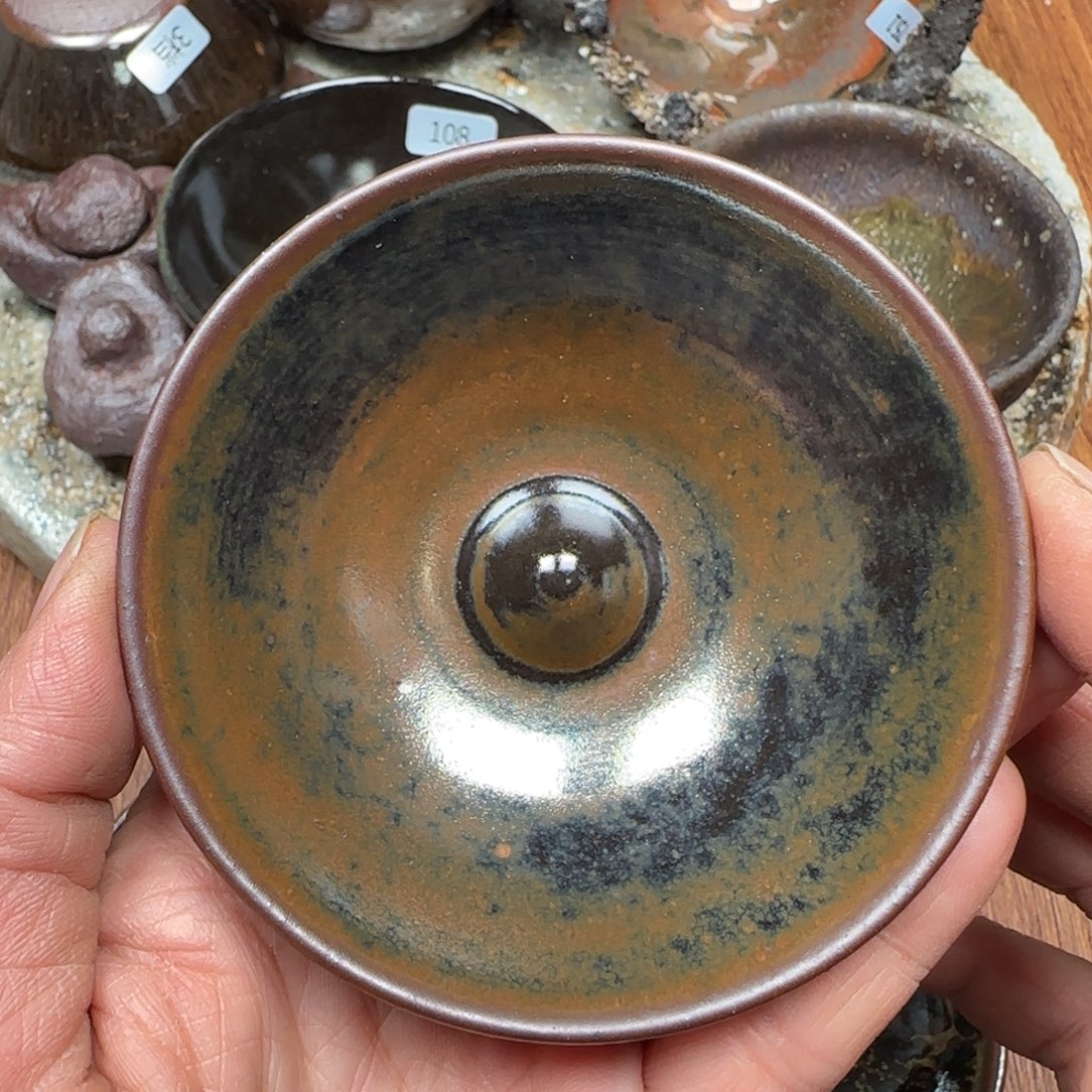 柴烧建盏茶盏茶杯778