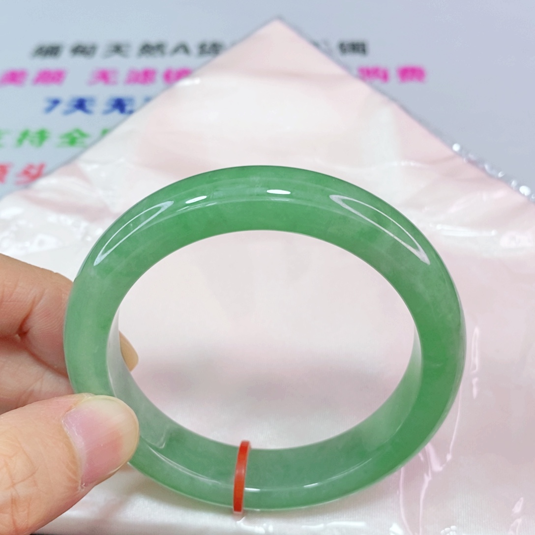 未镶嵌手镯翡翠53.5圈口正圈