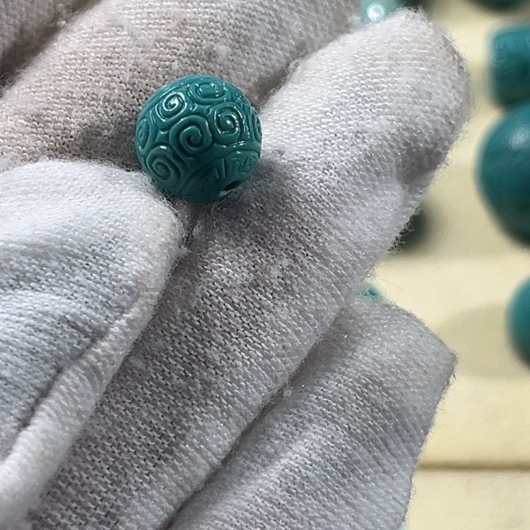 绿松石未镶嵌圆珠9+