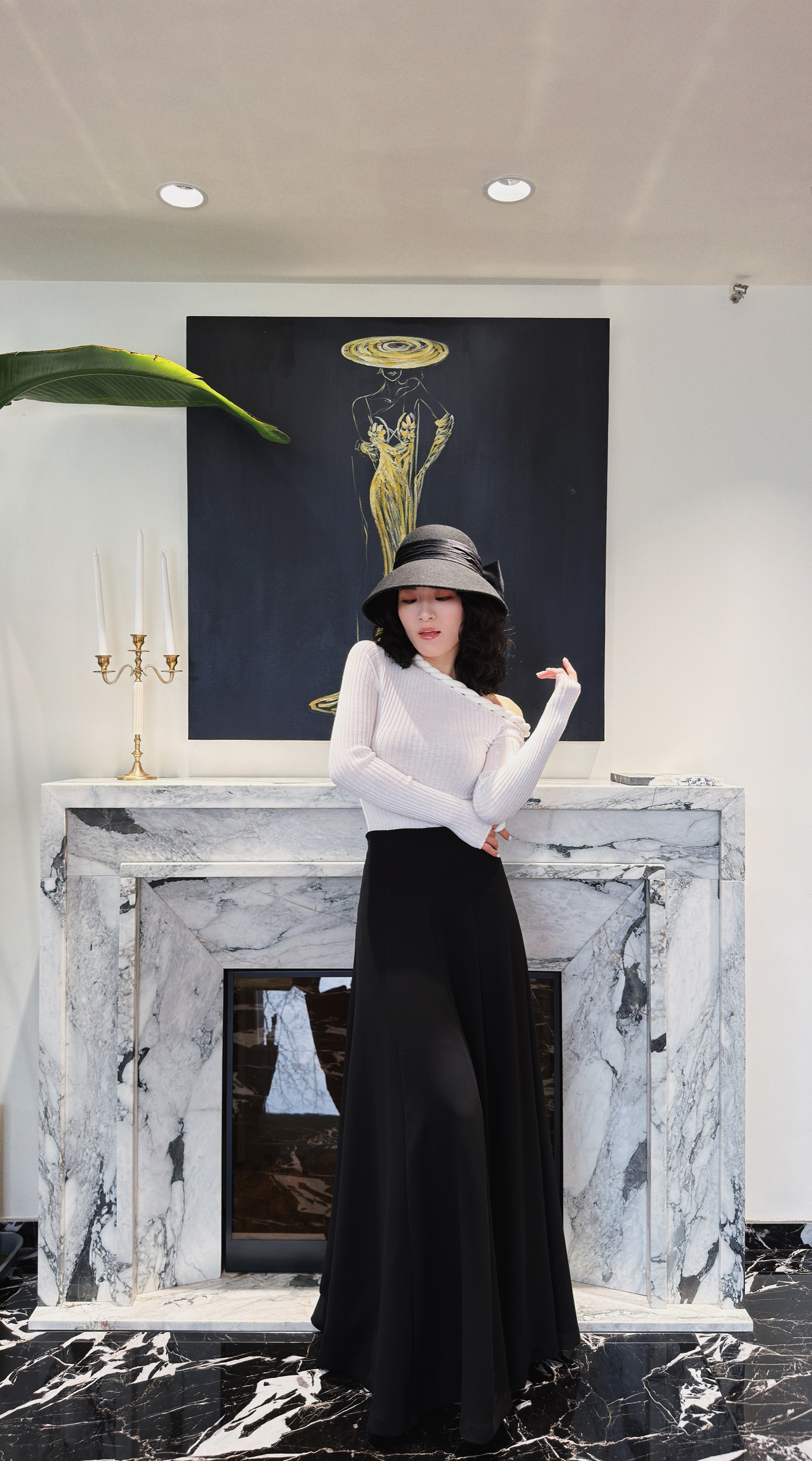 MIRROR 【涛姐精选】 黑色多片剪裁超大裙摆半裙