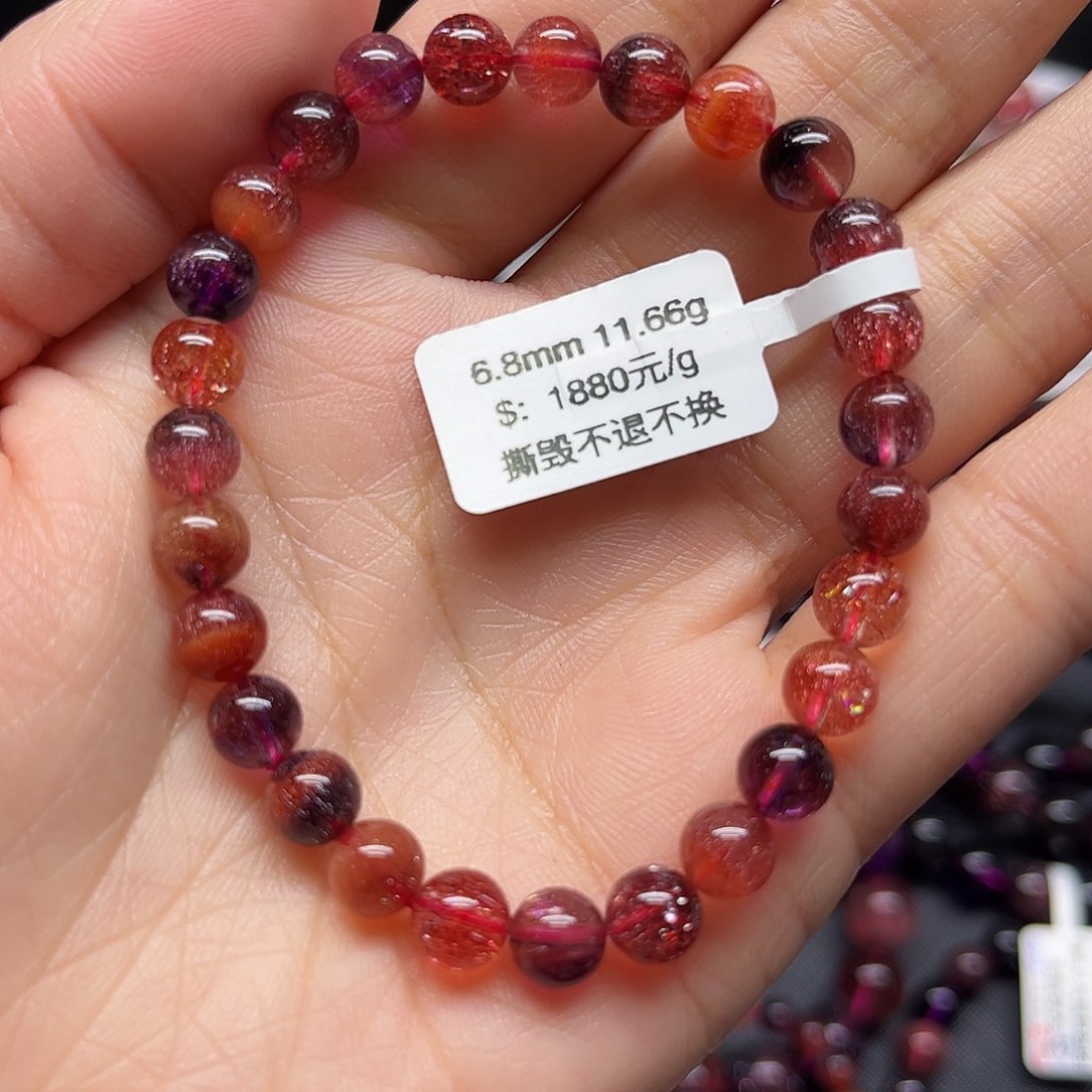 水晶手链未镶嵌?**回手链